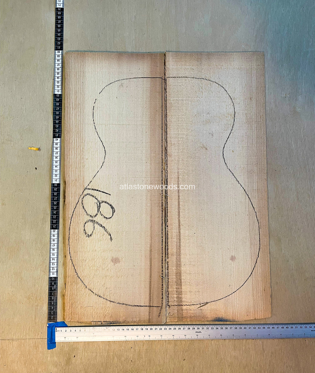 Sitka spruce guitar top