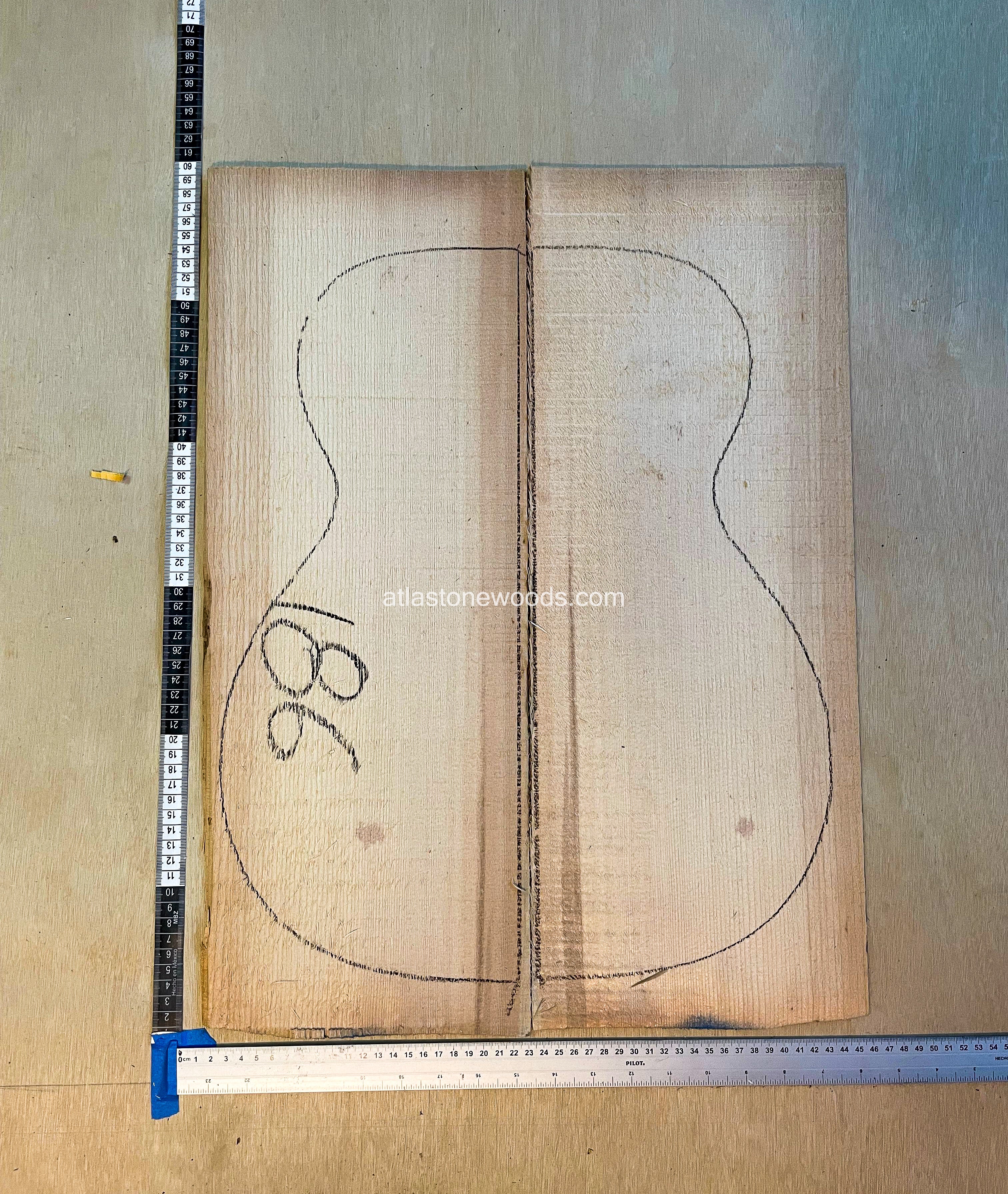 Sitka spruce guitar top