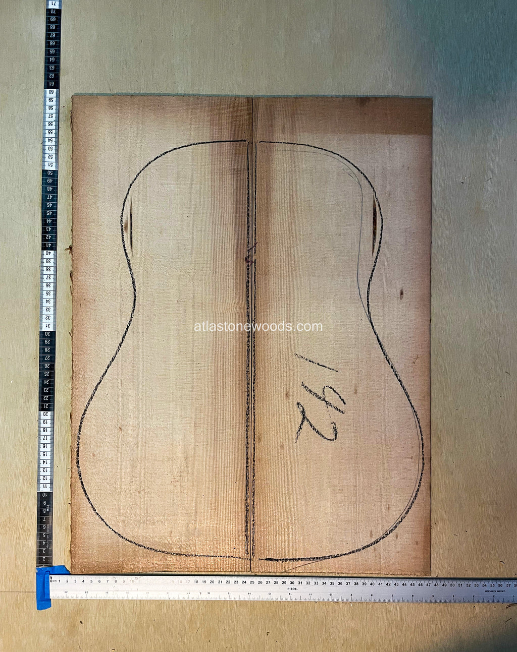 Sitka spruce guitar top