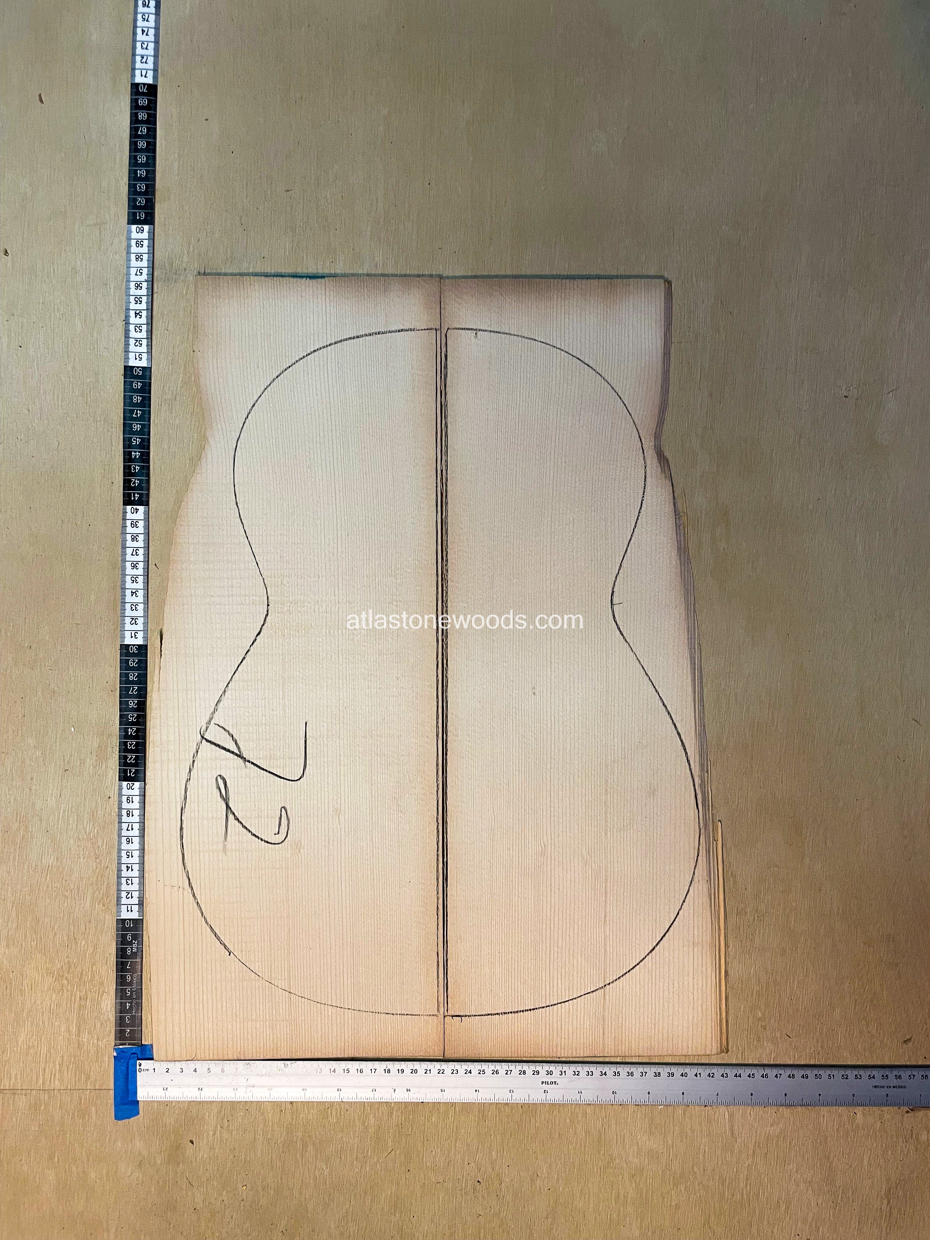 Sitka spruce guitar top