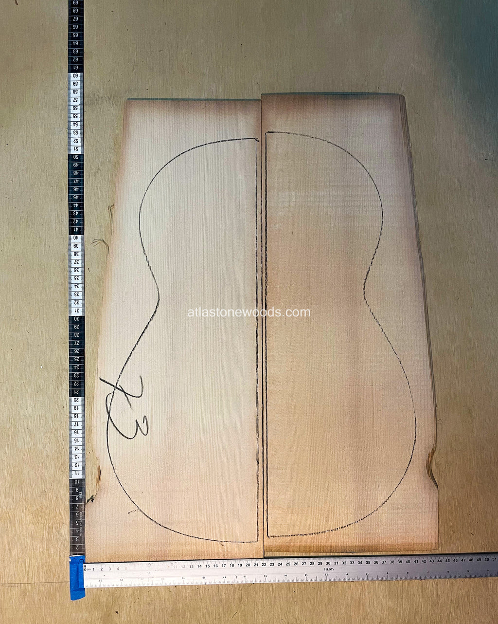 Sitka spruce guitar top