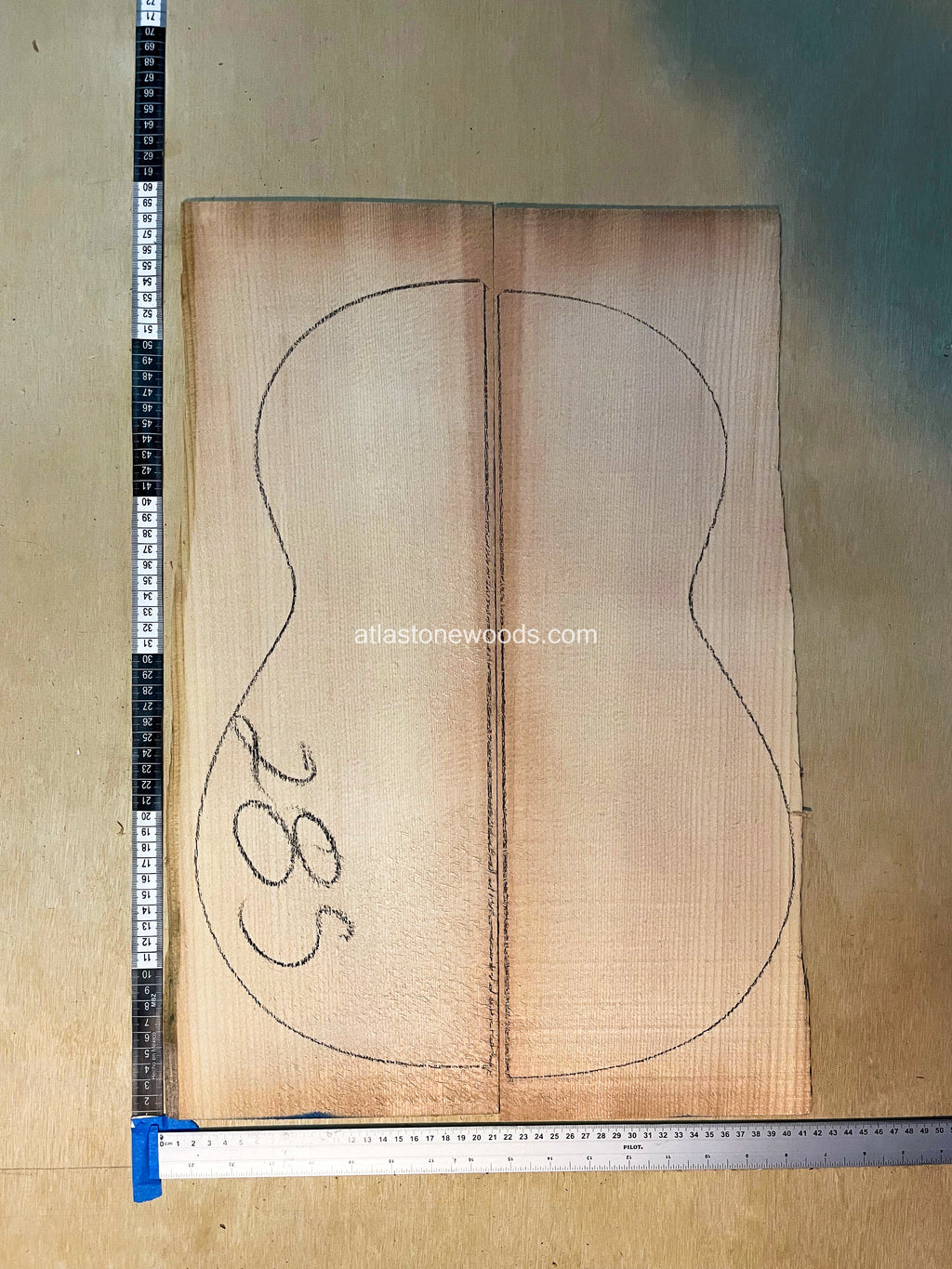 Sitka spruce guitar top