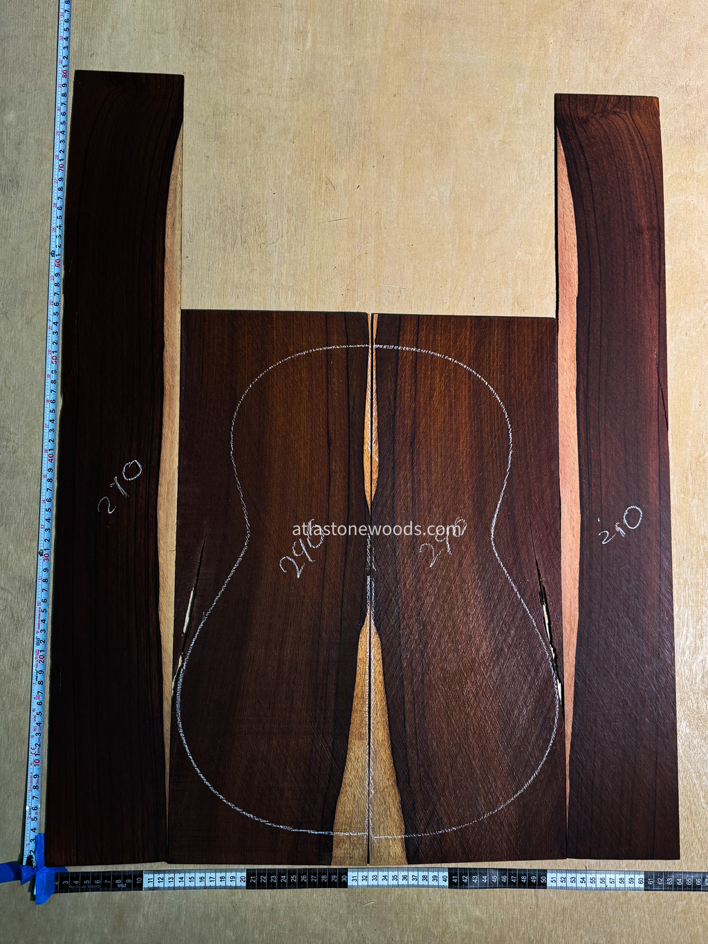 Cocobolo Back & Side Set (Dalbergia Retusa) - Classical Guitar
