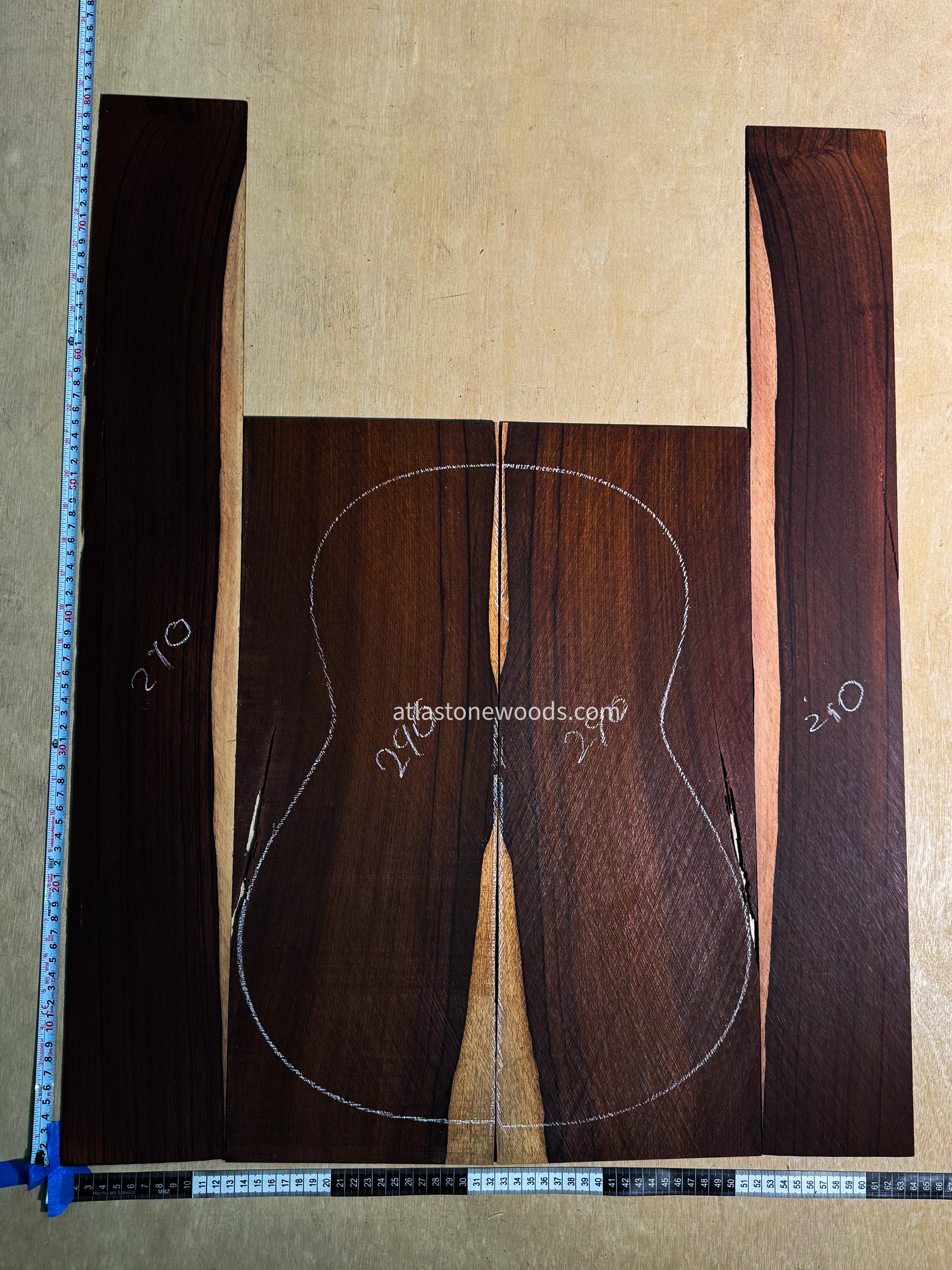 Cocobolo Back & Side Set (Dalbergia Retusa) - Classical Guitar