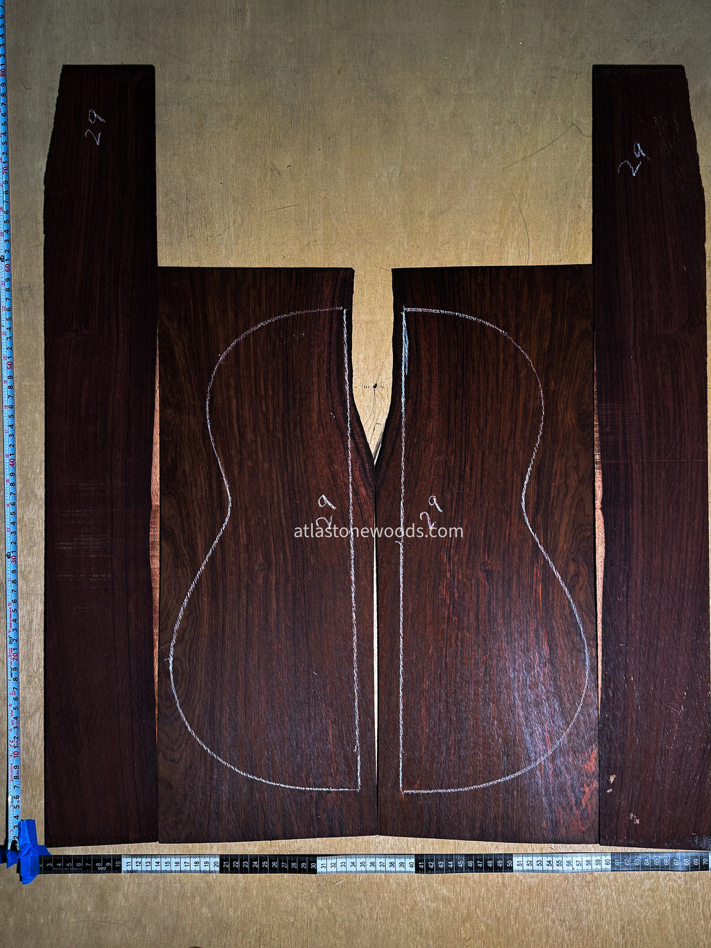 Cocobolo Back & Side Set (Dalbergia Retusa) - Classical Guitar