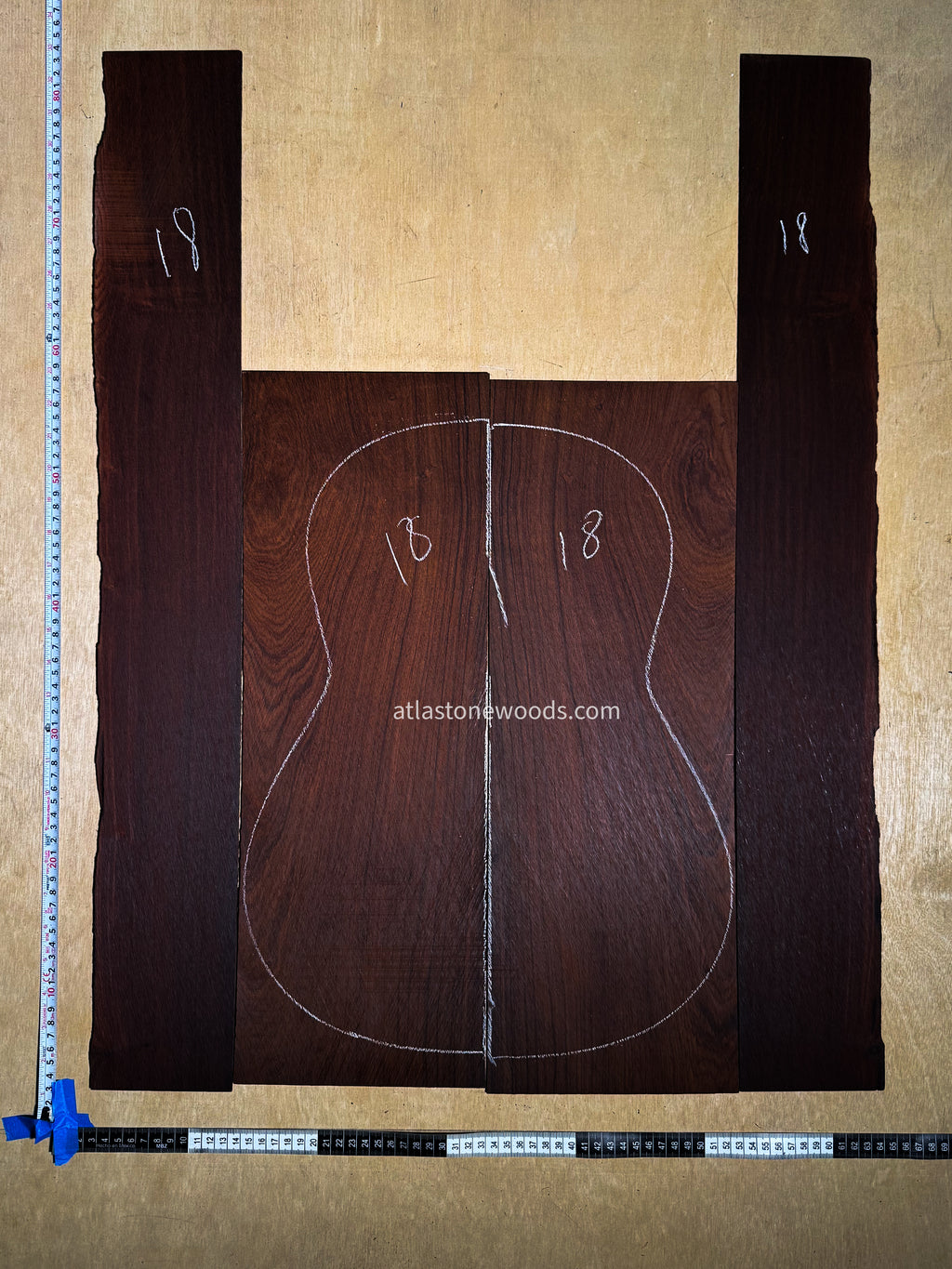 Cocobolo Back & Side Set (Dalbergia Retusa) - Classical Guitar