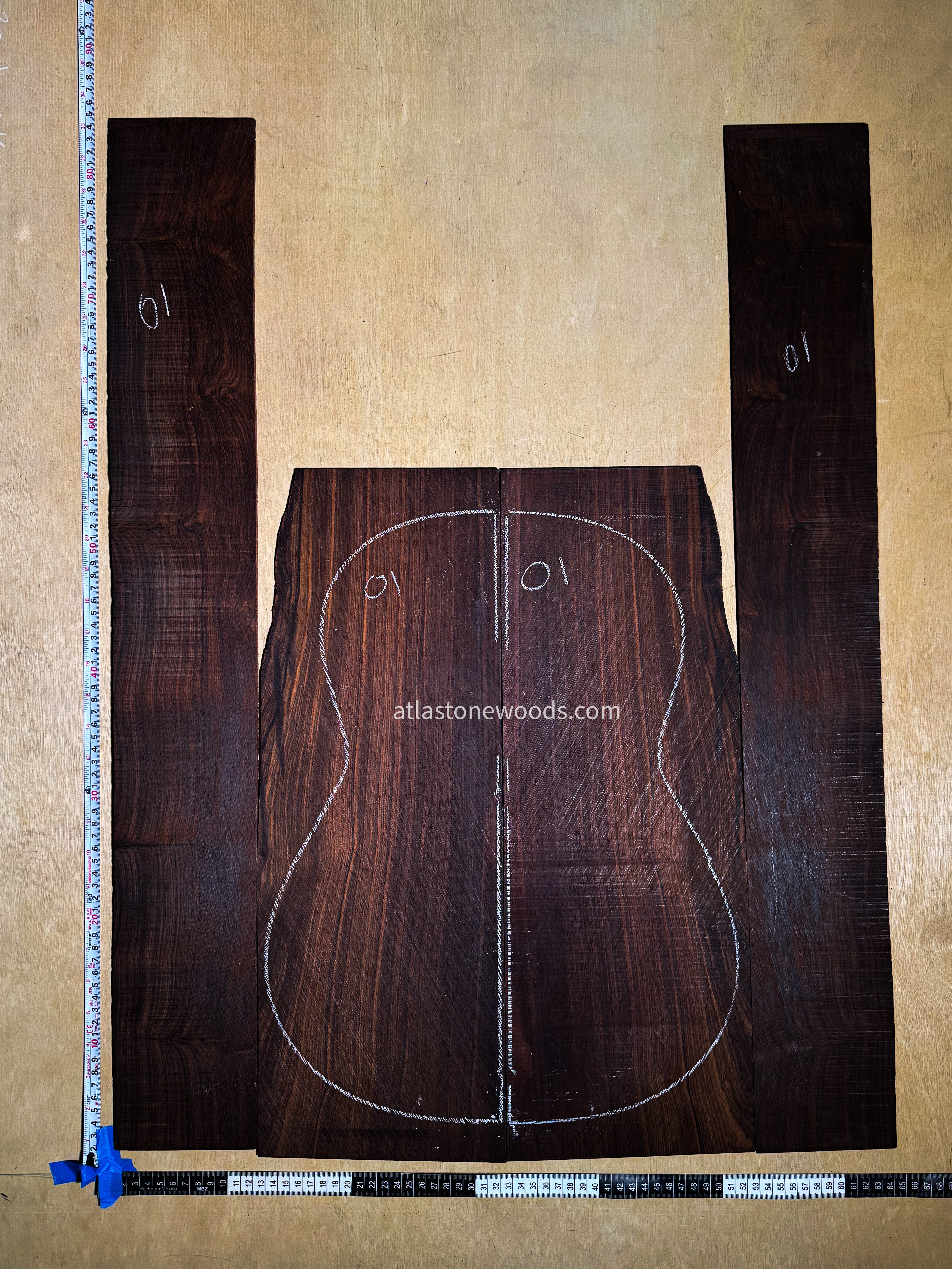 Cocobolo Back & Side Set (Dalbergia Retusa) - Classical Guitar