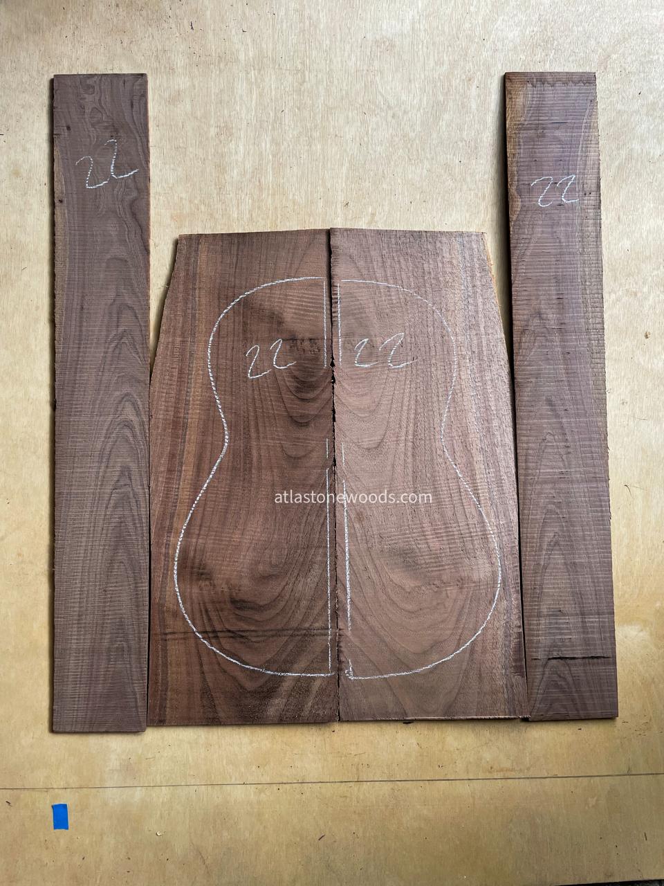 Paquete de 6 fondos y aros para vihuela (cedro, nogal, bocote).