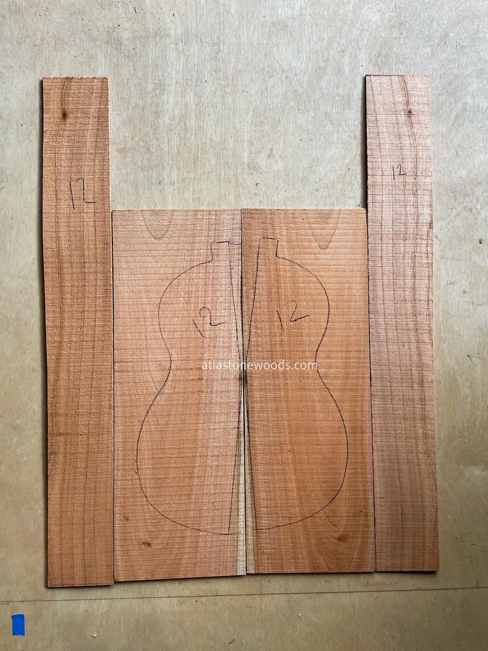 Paquete de 6 fondos y aros para vihuela (cedro, nogal, bocote).