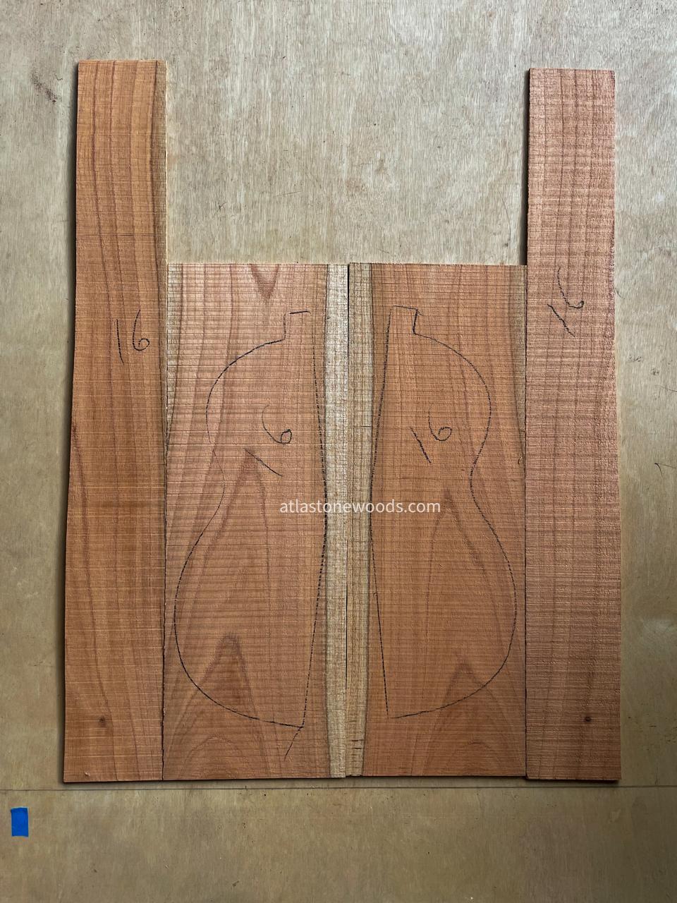 Paquete de 6 fondos y aros para vihuela (cedro, nogal, bocote).